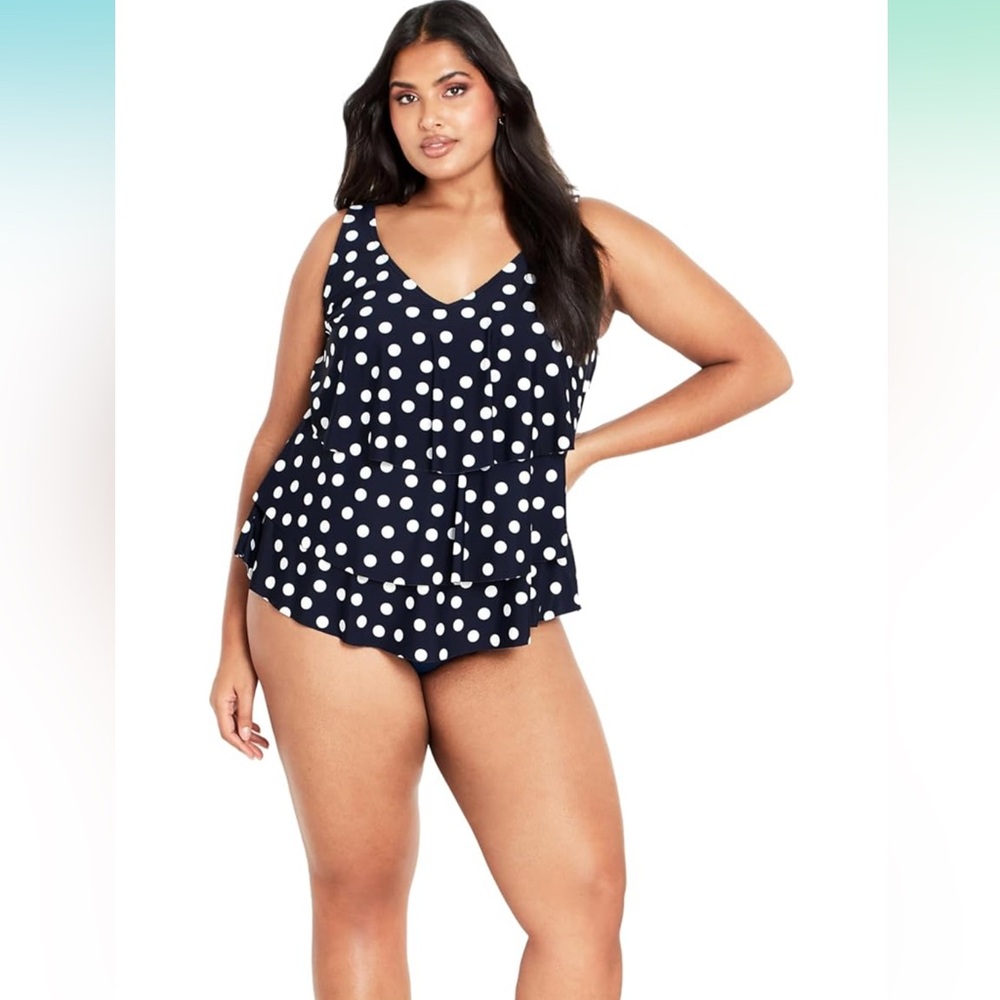Evans tiered tankini top size 30